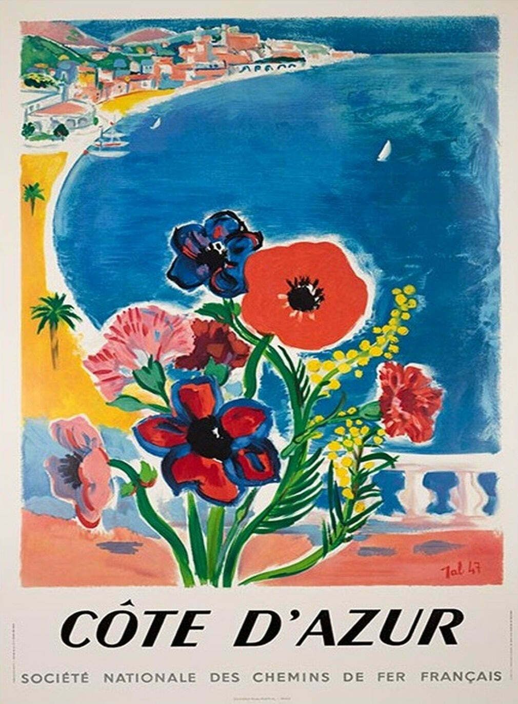 Cote D'azur   Sncf   Original Vintage Poster