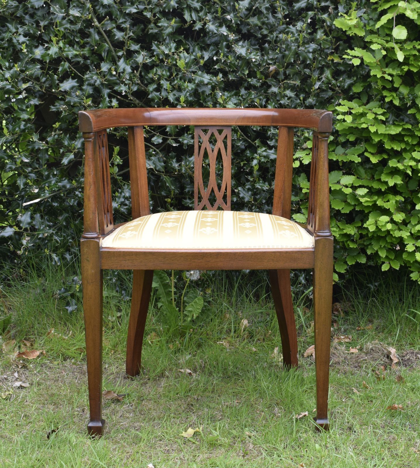 Victorian Inlaid Tub Chair, 1800s photo buy