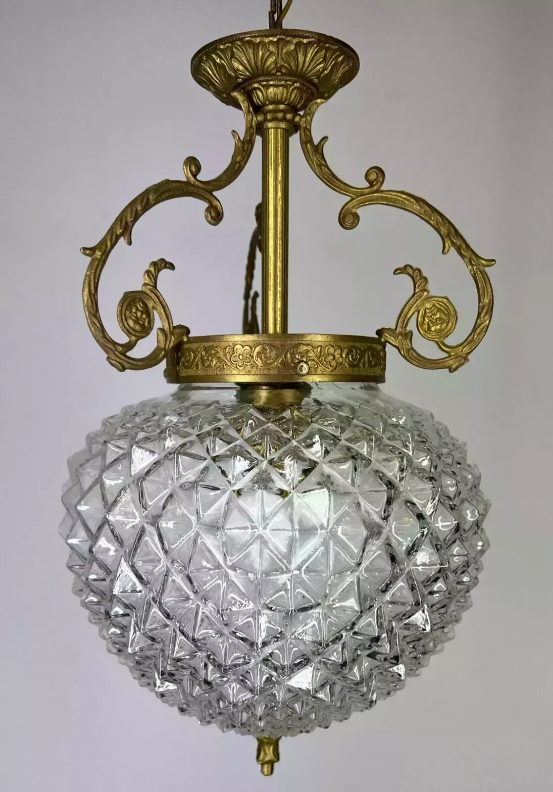 Stunning Ceiling Lamp Made Of Brass And Pressed Crystal Pendant Chandelier photo furniture