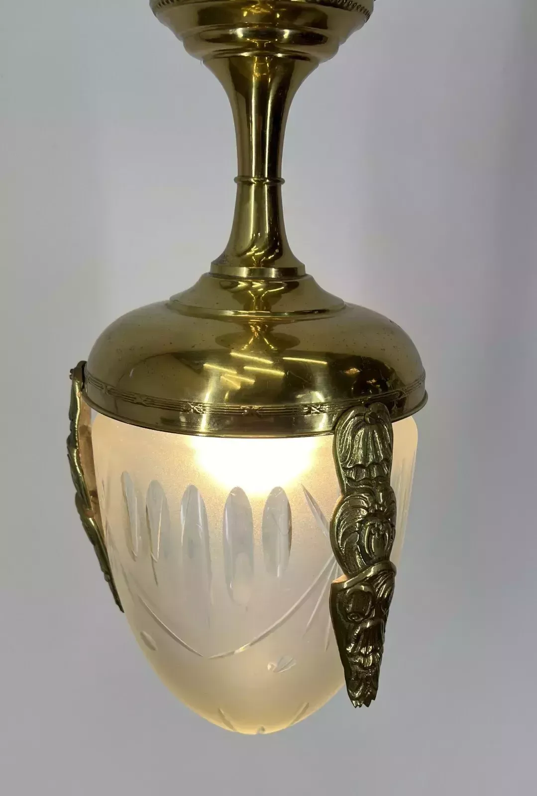 photo for sale Stunning Ceiling Lamp Made Of Brass Pendant Chandelier