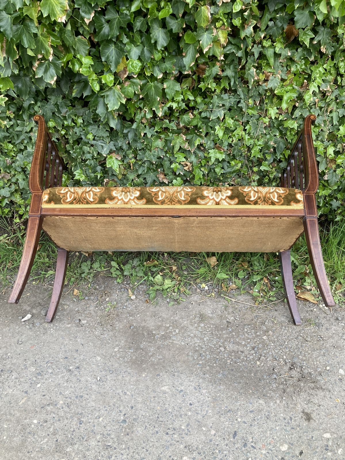 photo furniture Edwardian Mahogany With Satin Wood Inlay Window Seat