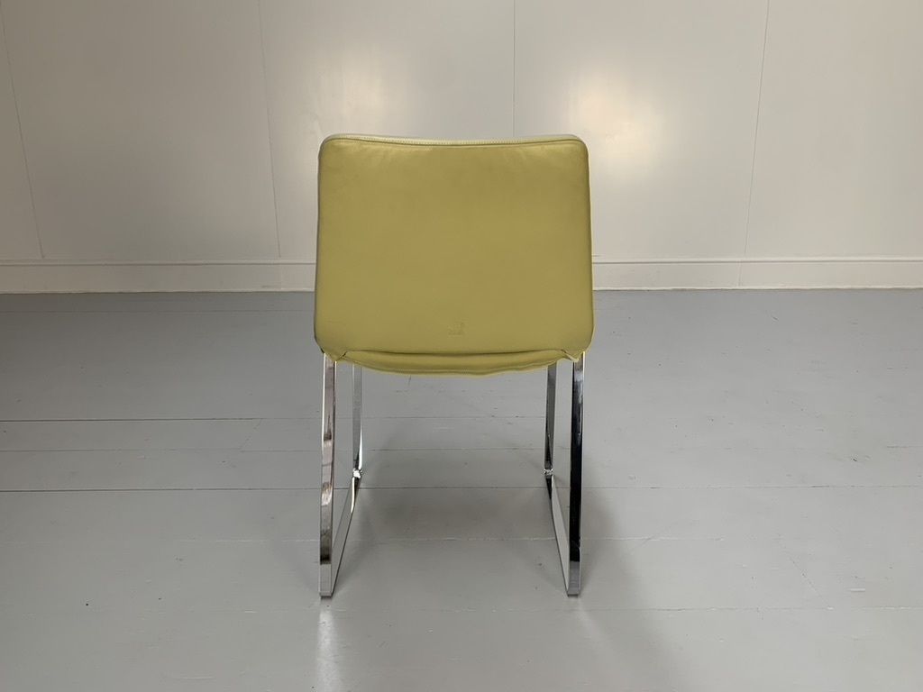 4 B&B Italia “Metropolitan Me48” Dining Chairs – In Yellow “Gamma” Leather photo vintage
