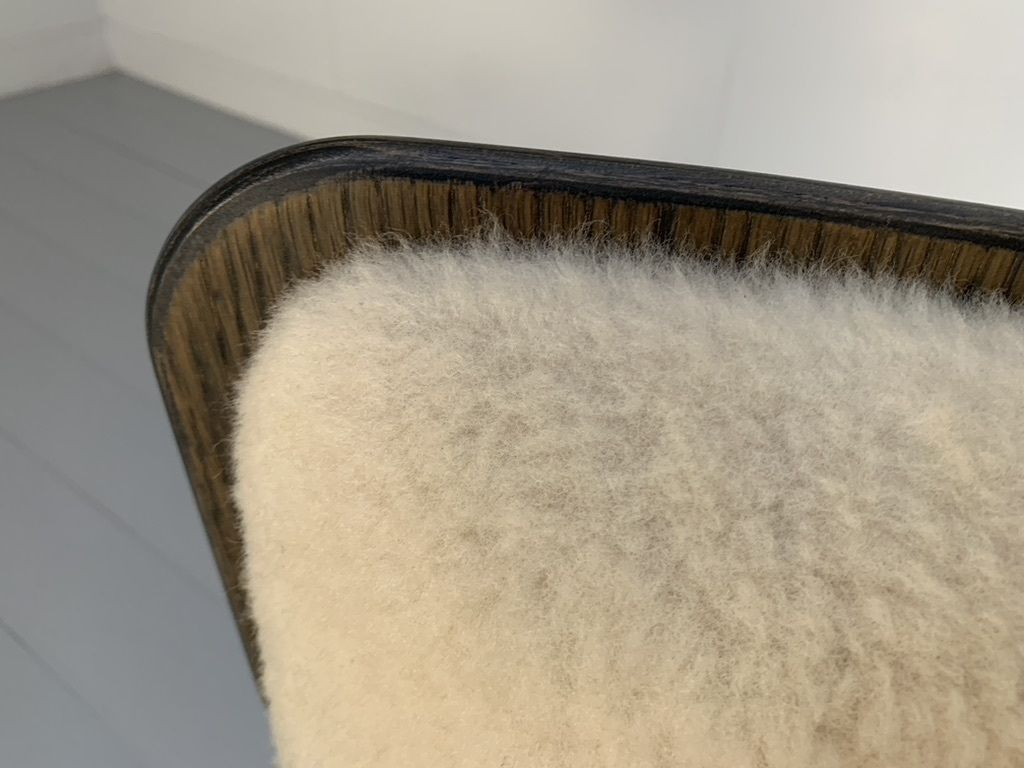 photo buy B&B Italia “Almora” Lounge Armchair & Footrest – In Merino & Grey Leather