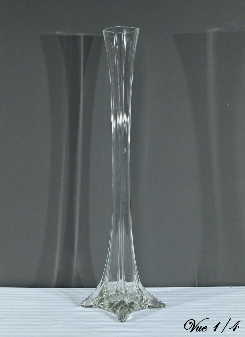 Important Soliflore Glass Vase, Art Deco Period – 1930 photo 360.0