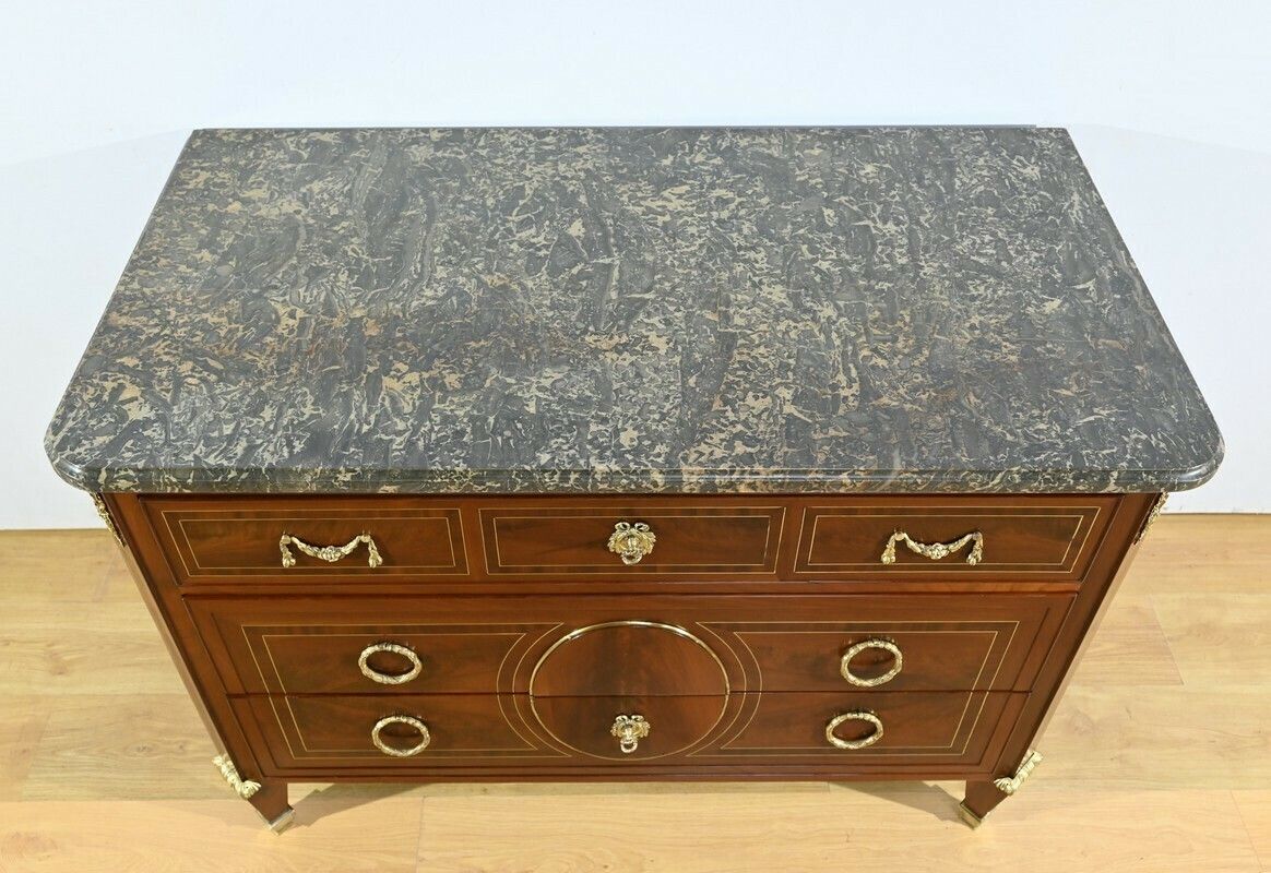 Rare Mahogany Commode, Louis XVI Period – 2nd Part 18th photo 6800.0