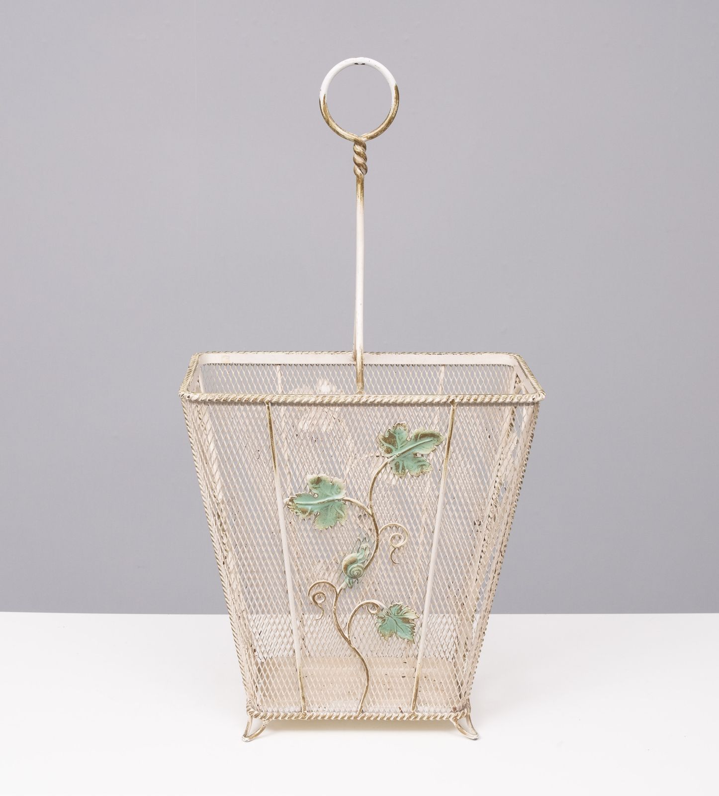 Wrought Iron Snail Umbrella Stand 1950s France photo furniture