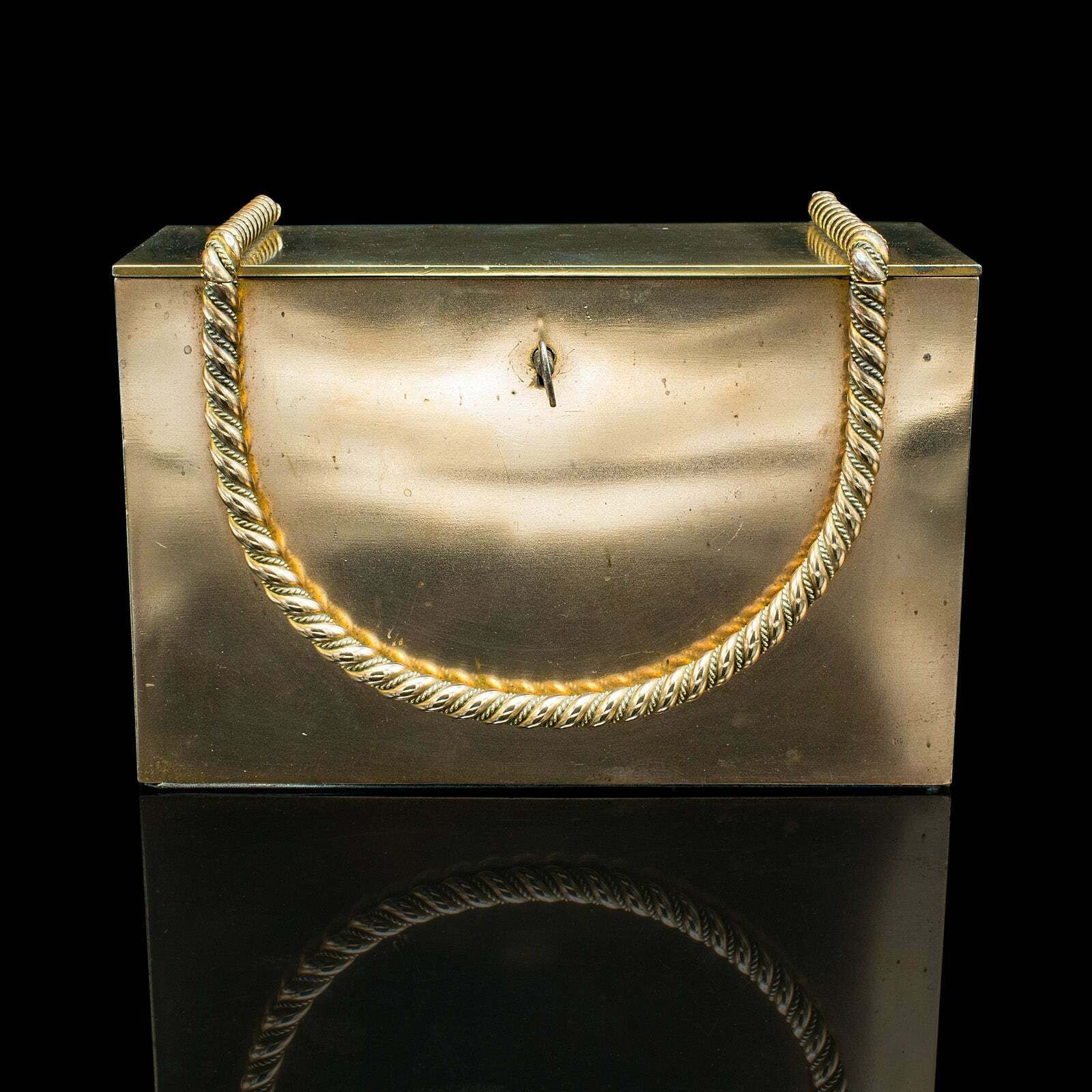 Antique Strong Box, English, Brass, Bronze, Secret Letter, Ladies Safe, Regency photo for sale
