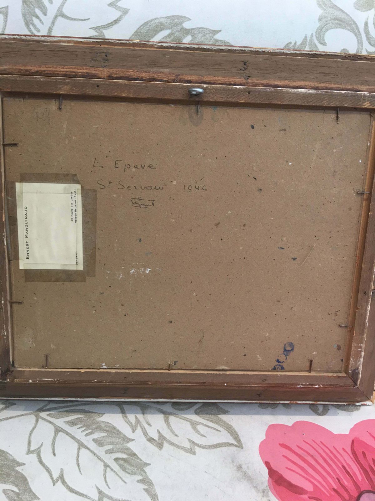 Original French Oil Painting Signed “Ernest Marguinaud” Dated 1946 photo for sale