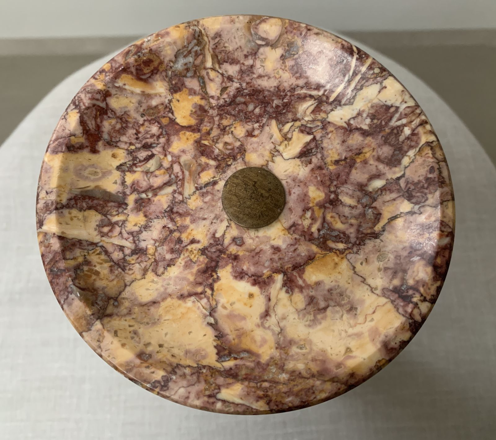 photo furniture Pair Of Art Deco Marble & Slate Tazza Candle Holders