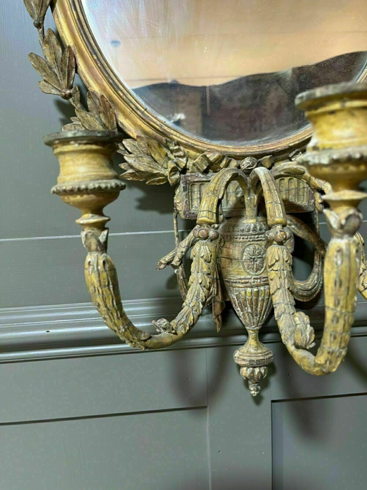 Antique Mirror Georgian Mirror/Wall Sconce 1790’s/1820’s photo vinterior