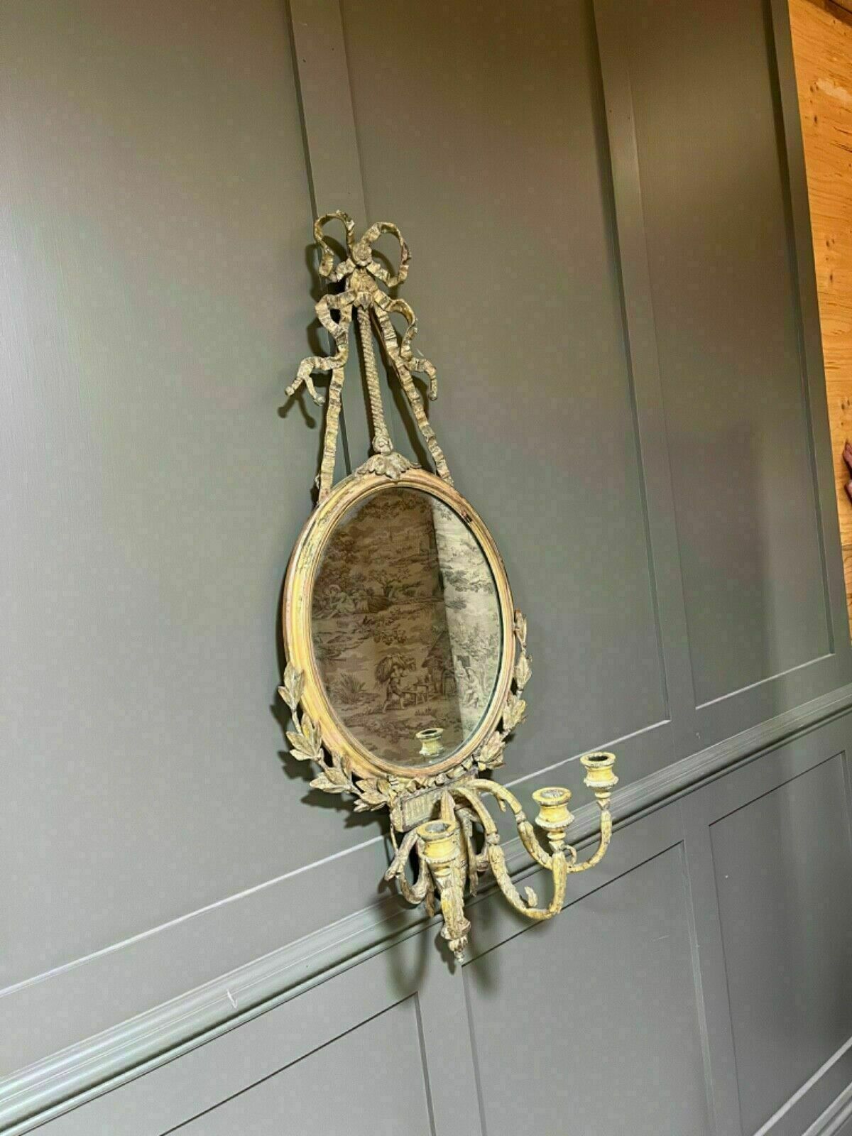 photo for sale Antique Mirror Georgian Mirror/Wall Sconce 1790’s/1820’s