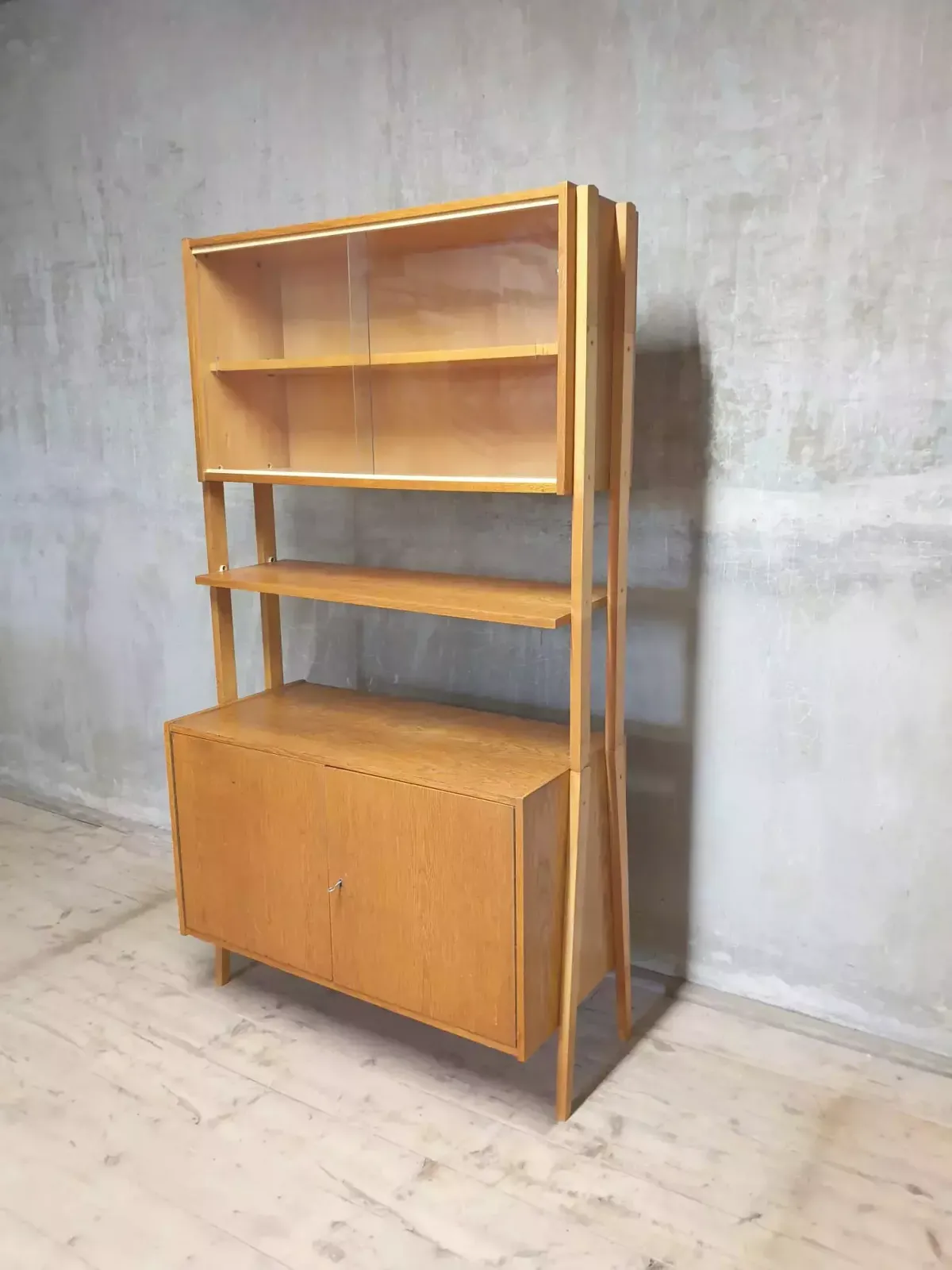 Mid Century Wall Shelf Bookcase By František Jirák For Tatra Nábytok, 1960´S photo vintage