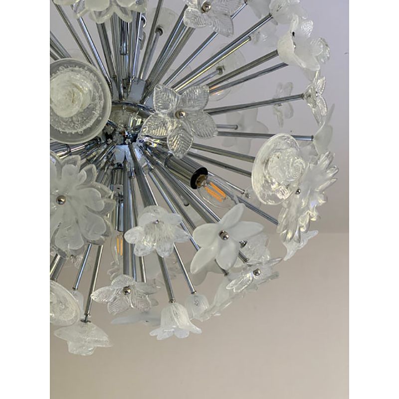Contemporary "Bouquet" Flowers Murano Glass Sputnik Chandelier photo for sale