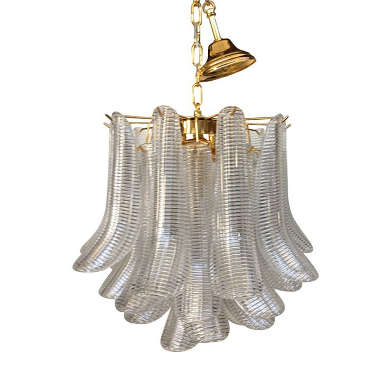 Contemporary Murano Glass "Sella" Chandelier With Gold 24k Metal Frame photo buy