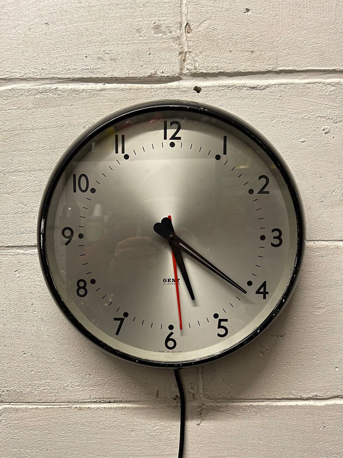 1960s Gents Of Leicester Electric Factory Clock photo for sale