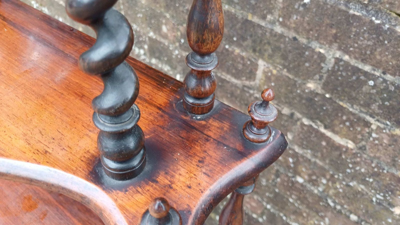Exquisite Victorian Wot Not Graduated Shelves Turnings And Finials Vgc photo vintage