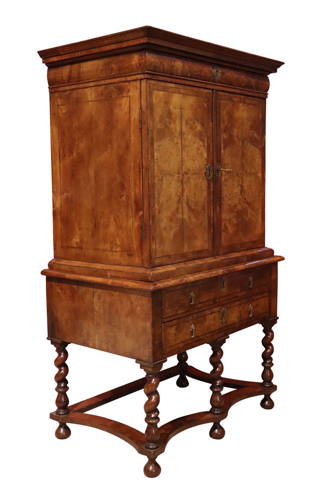 William And Mary Period Burr Walnut Cabinet On Stand photo furniture