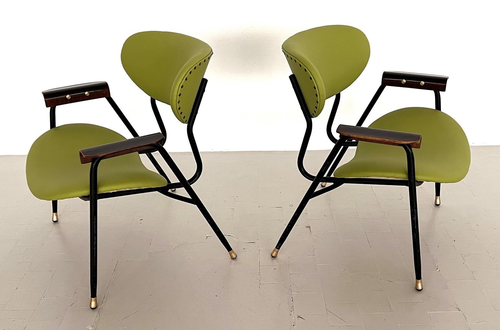 photo furniture Pair Of Italian Reupholstered Lounge Chairs By Gastone Rinaldi, 1960s, Set Of Two