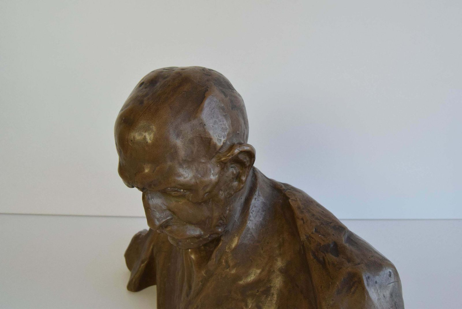 776.0 Mid Century Ceramic Statue/Bust Alois Jirásek, Signed Karel Pokorný, Circa 1950 photo