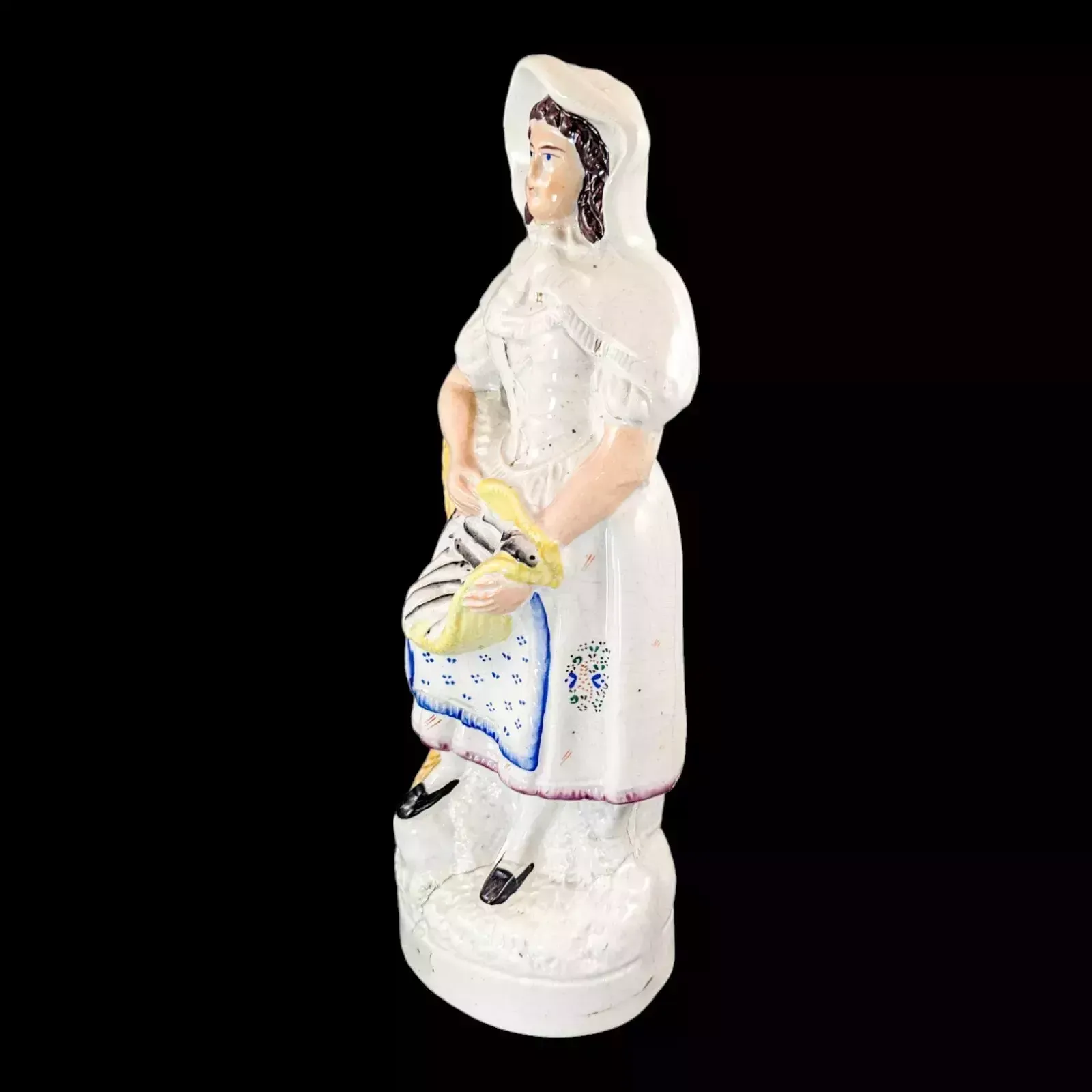 Antique Staffordshire Figurine Of Fishmonger, C.1860 photo furniture