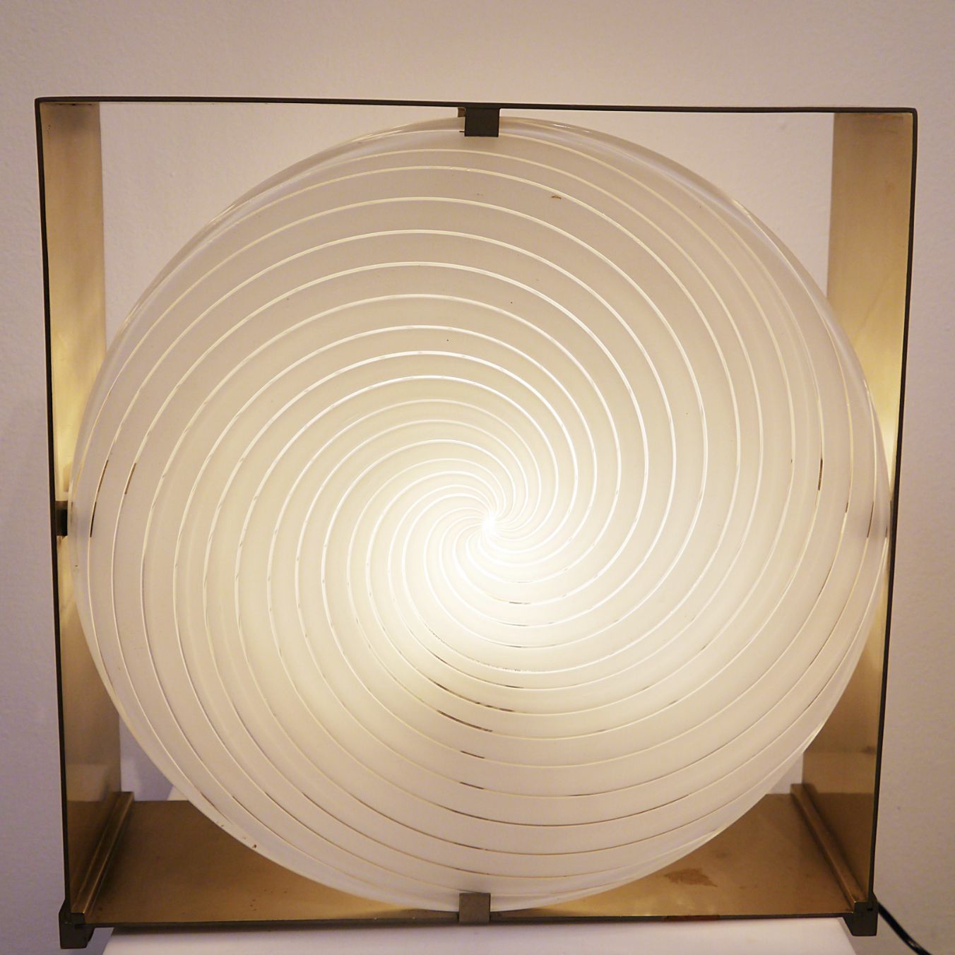 Table Lamp Spiral Lt217 By Carlo Nason For Mazzega, Italy 1960s photo for sale