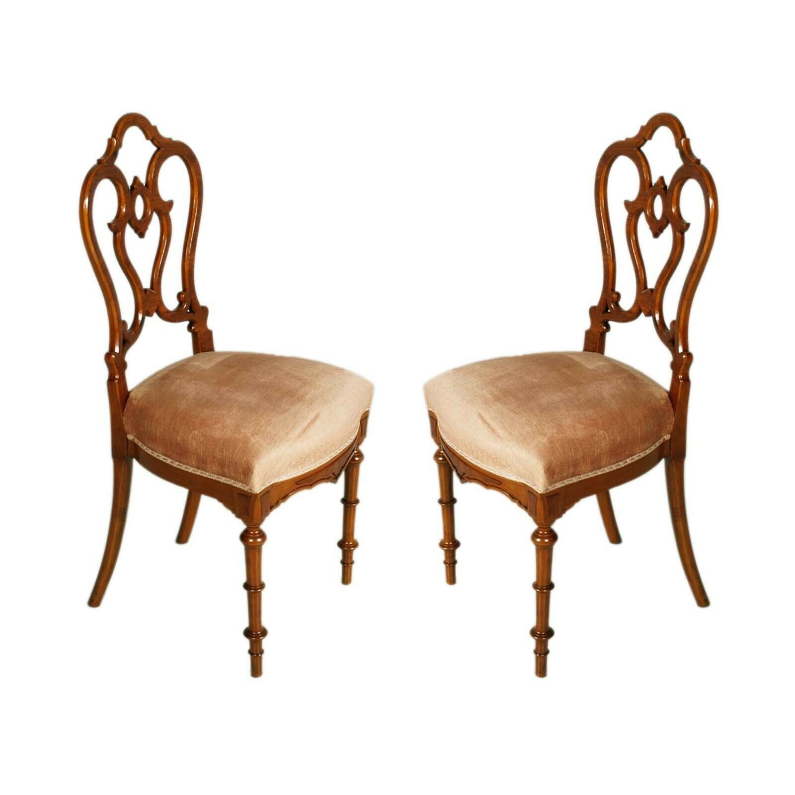 Six Early 19th Century Venetian Chairs, Walnut, Empire Style, Wax Polished photo for sale