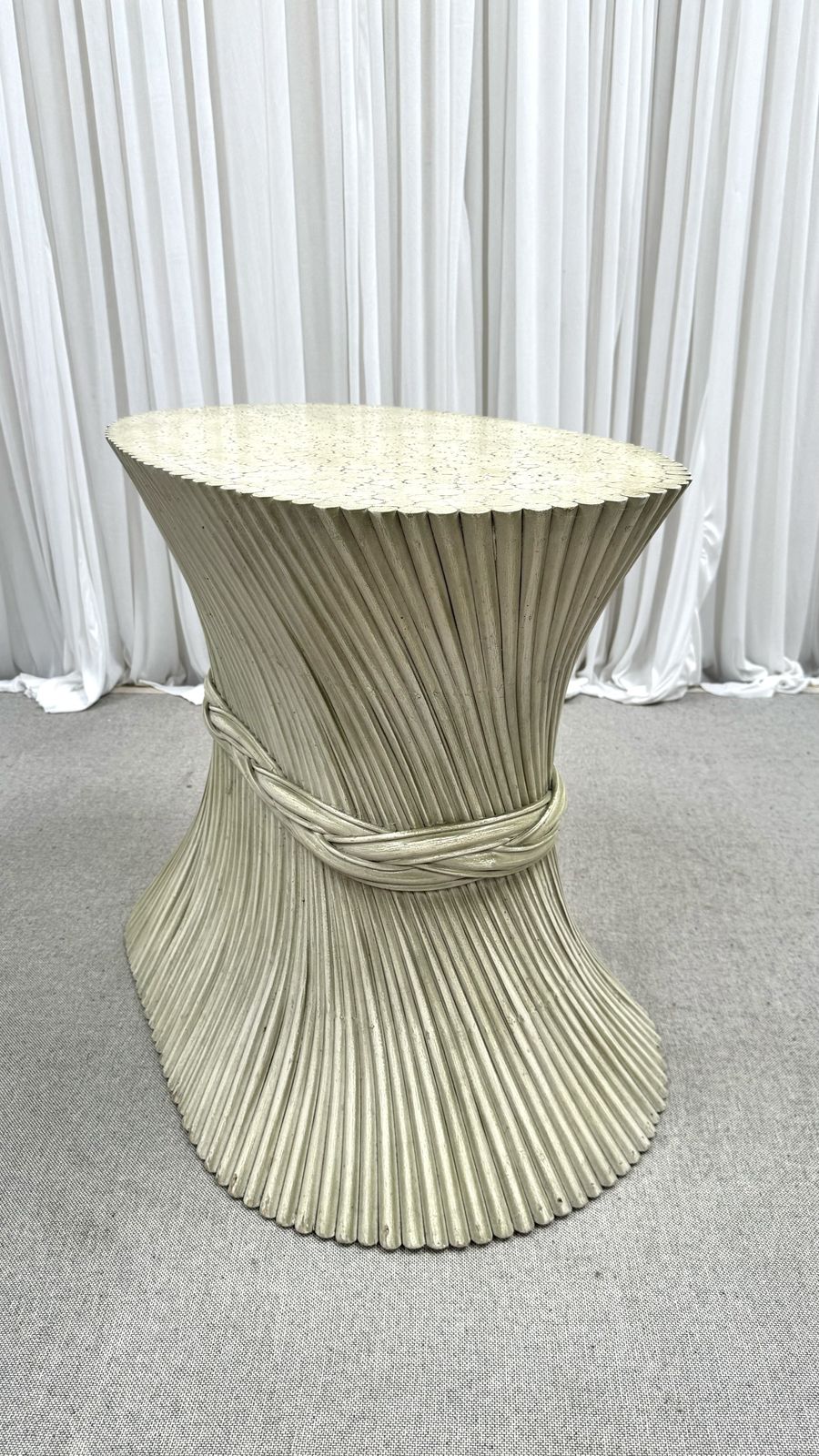 Late 20th Century Mcguire Sheaf Of Wheat And Rattan Dining Set photo Furniture