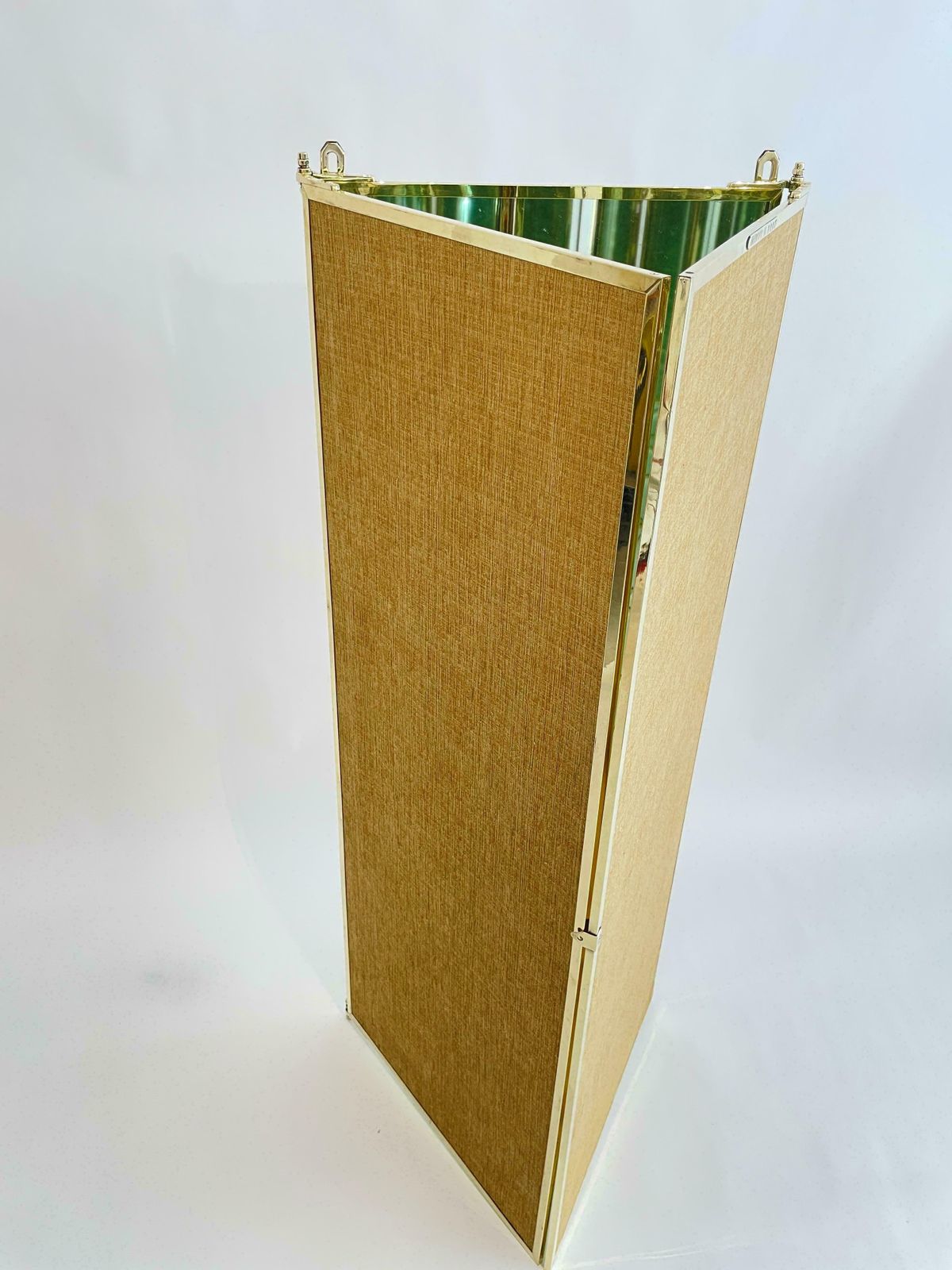 Tall Standing Brass Triptych Mirror By Maison Brot. Ysl Favourite ! photo vinterior