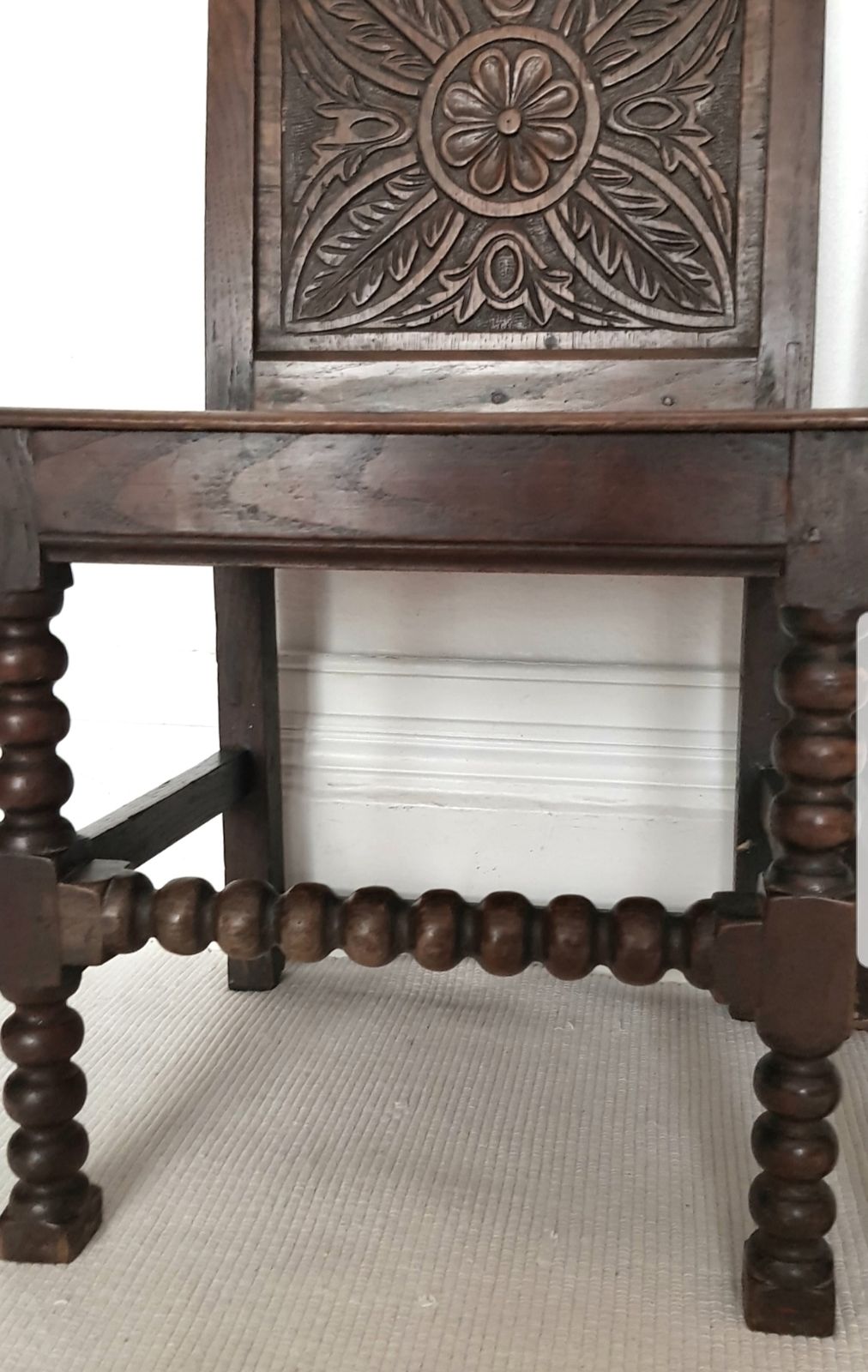 A Pair Of 16th Century Carved Oak Hall Chairs. photo Furniture