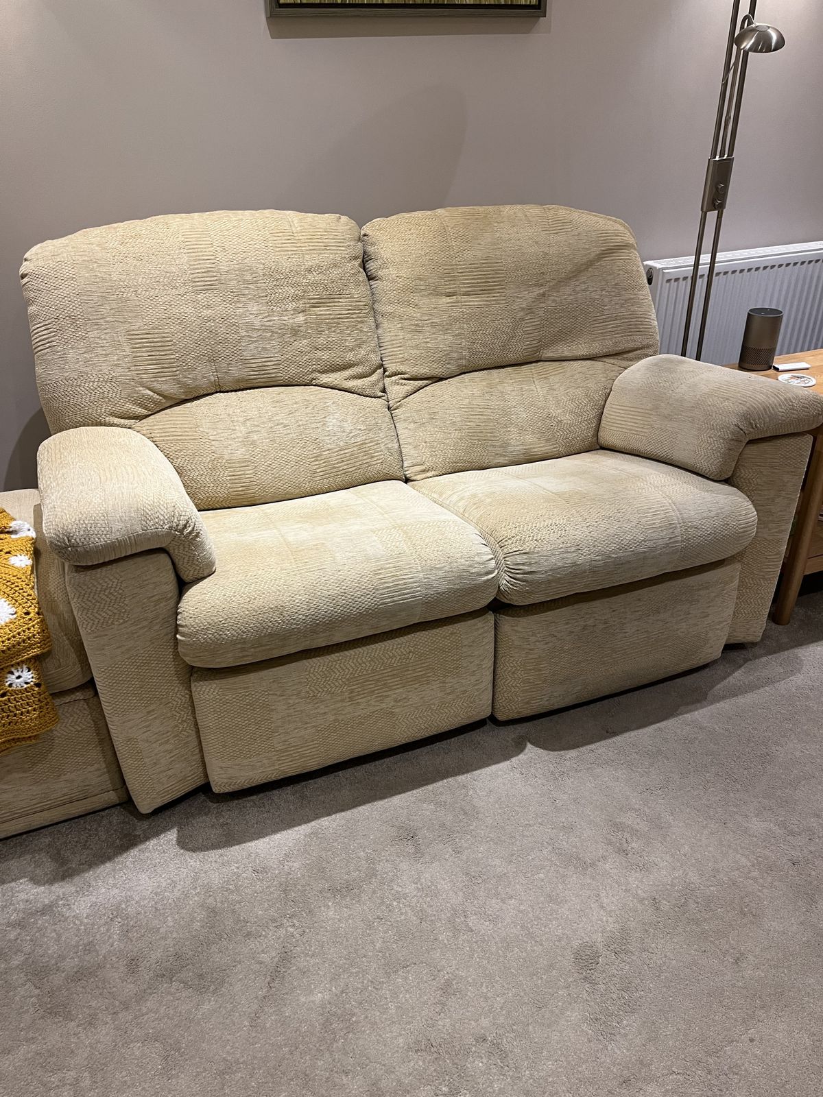 Two G Plan 2 Seater Sofas And Footstool photo furniture