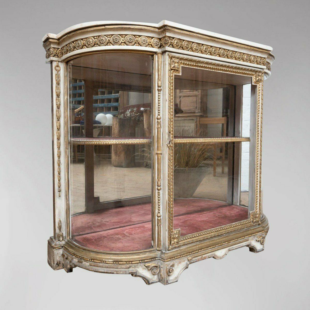 Napoleon III Showcase In Golden Wood photo for sale