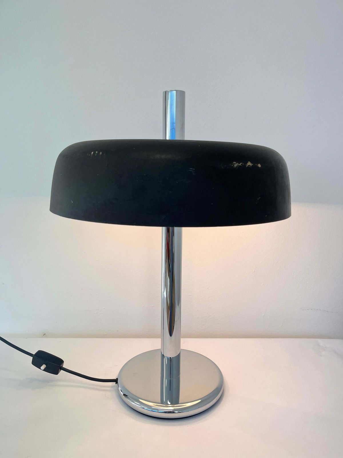 Big Design Extra Large Midcentury Mushroom Table Lamp By Hillebrand, 1970s photo furniture