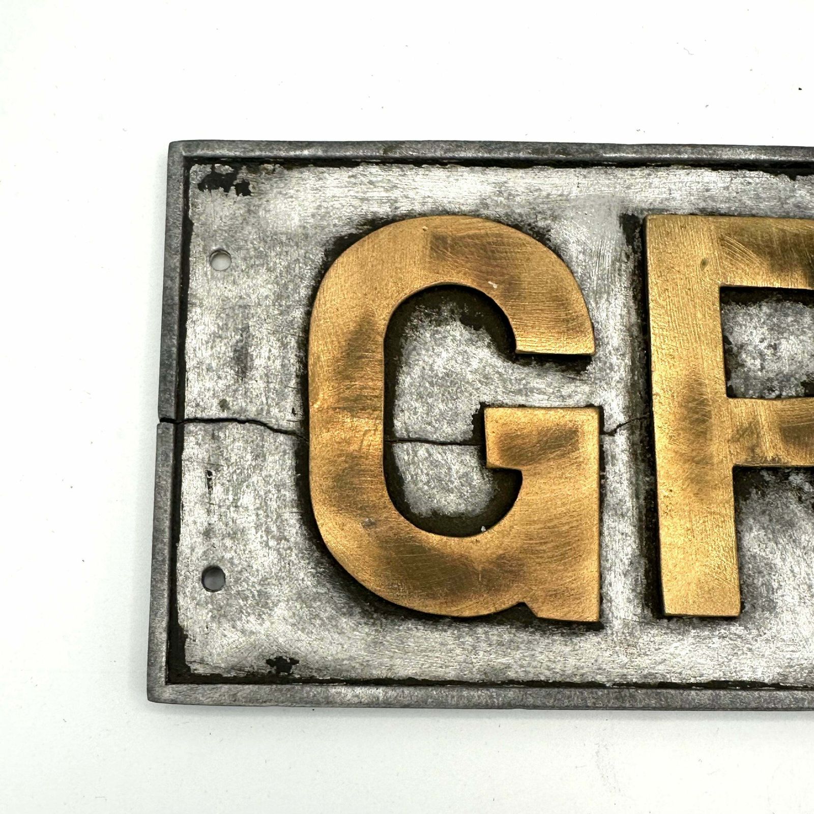 1910 Gcr Barnum No.664 Train Carriage Id Plate photo furniture