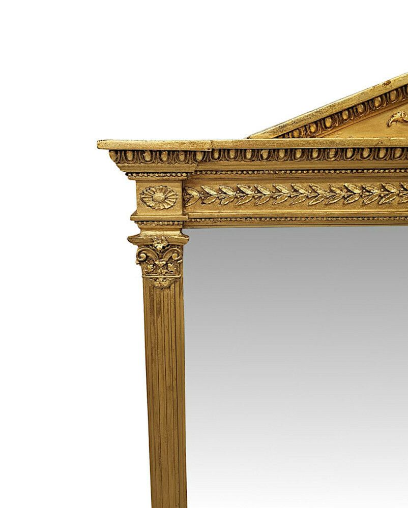 A Stunning 19th Century Giltwood Overmantel Mirror photo for sale