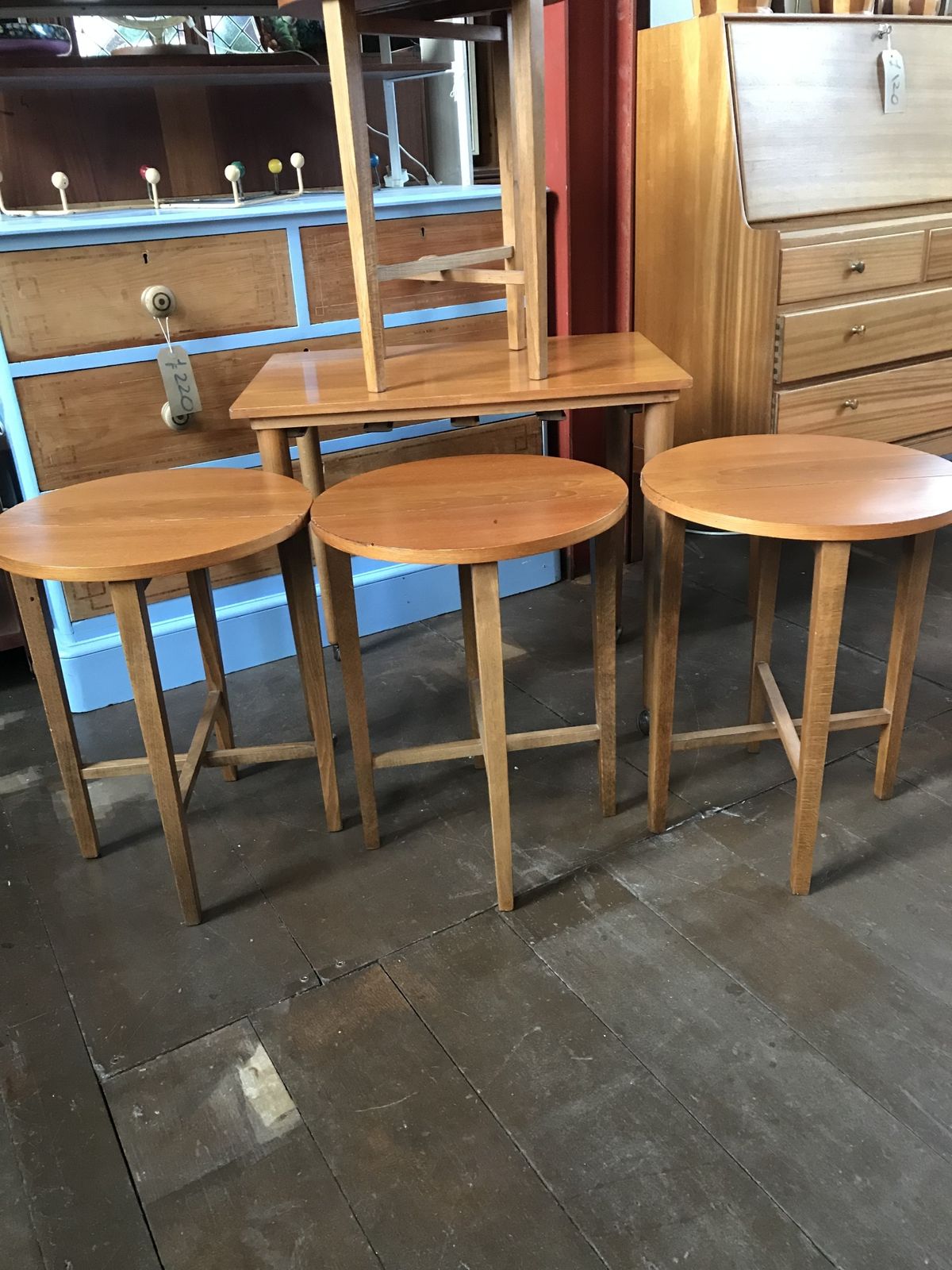 Nest Of 5 Tables Poul Hundevad Style For Novy Domov  Teak Finish photo 295.0