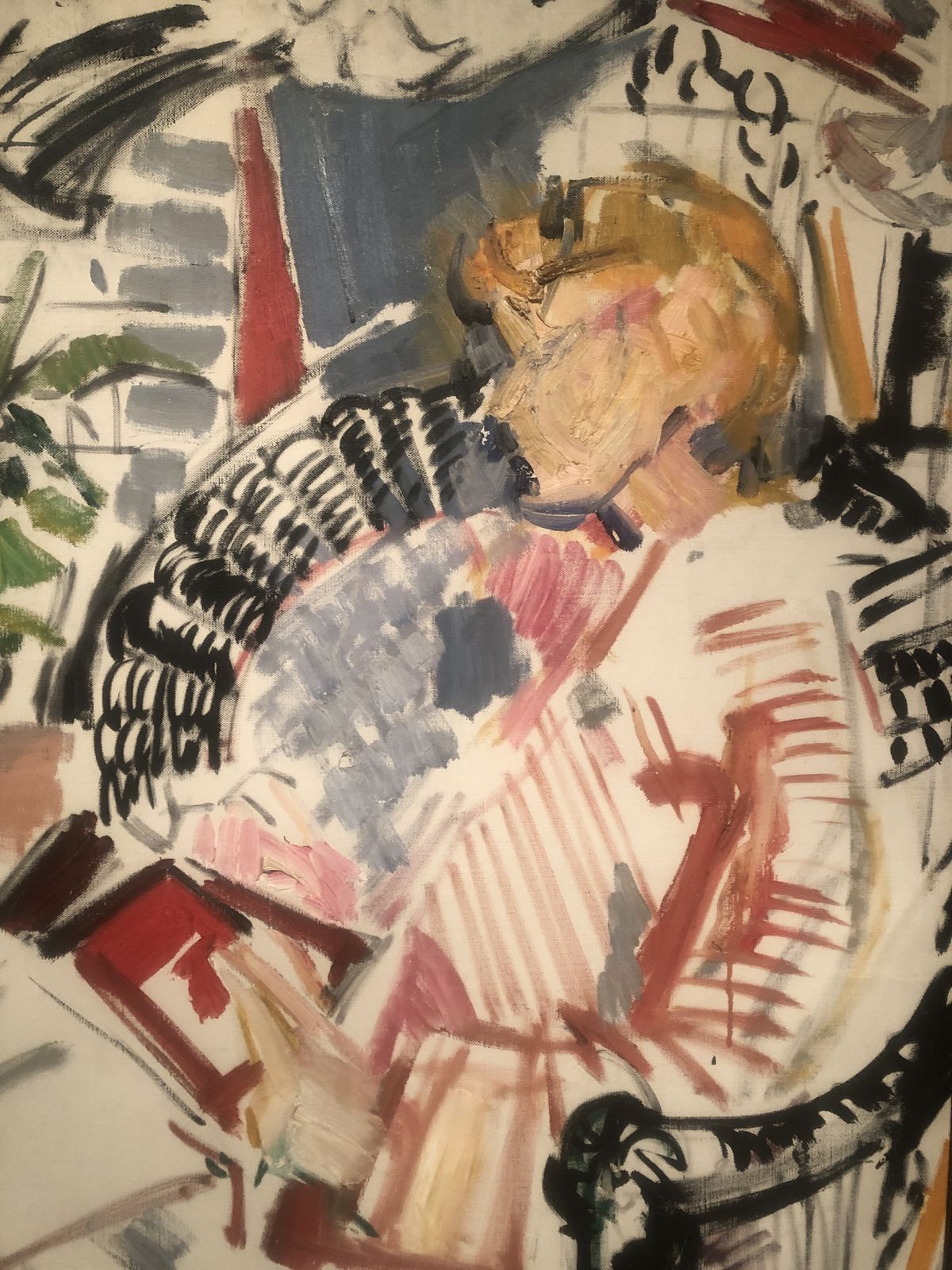 Weekend Artist Expressionist Figurative Study By Artist Mary Rogers Of Boston Dated 1955 photo for sale