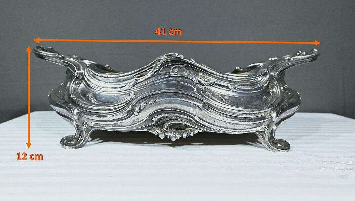 photo vintage Silvered Bronze Planter, Victor Saglier, Art Nouveau – Late 19th Century