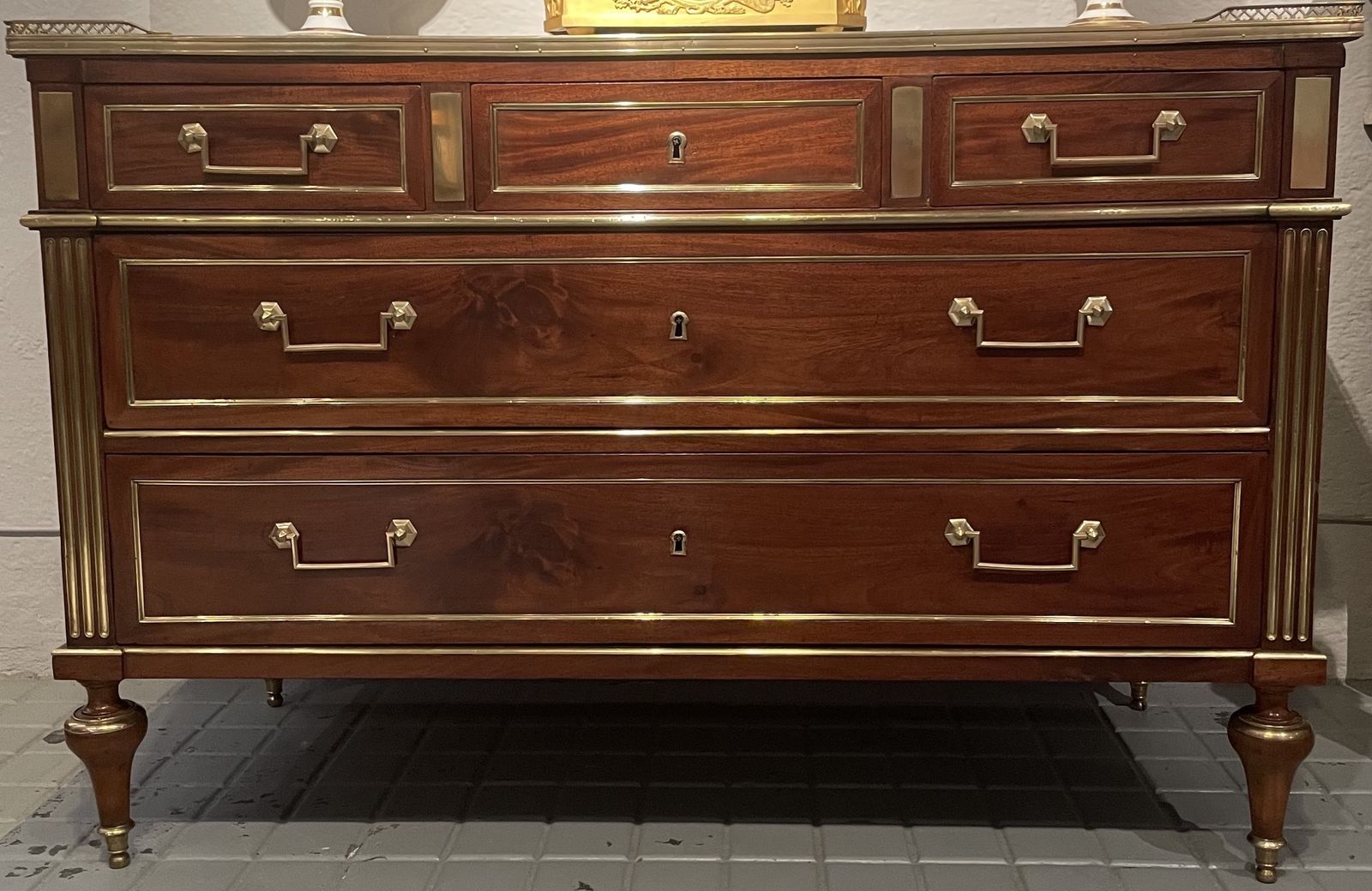 French Commode In Mahogany. Louis Xvl Period
