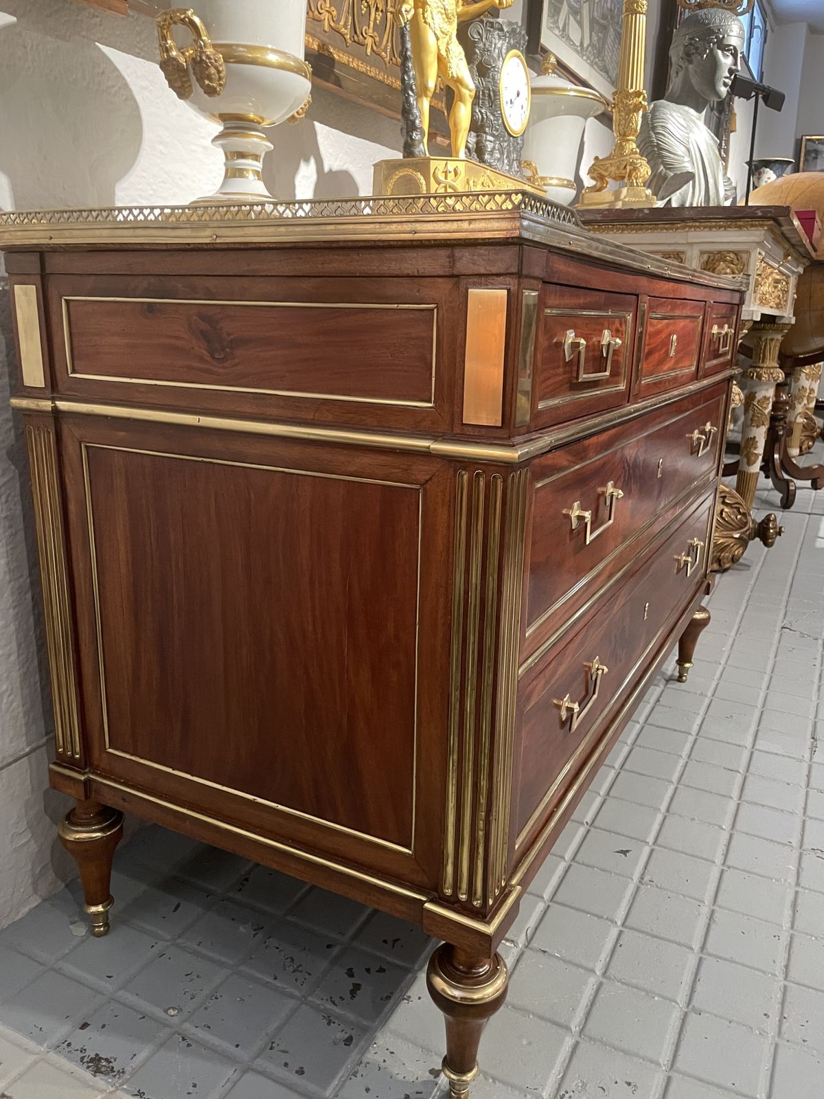 French Commode In Mahogany. Louis Xvl Period photo furniture