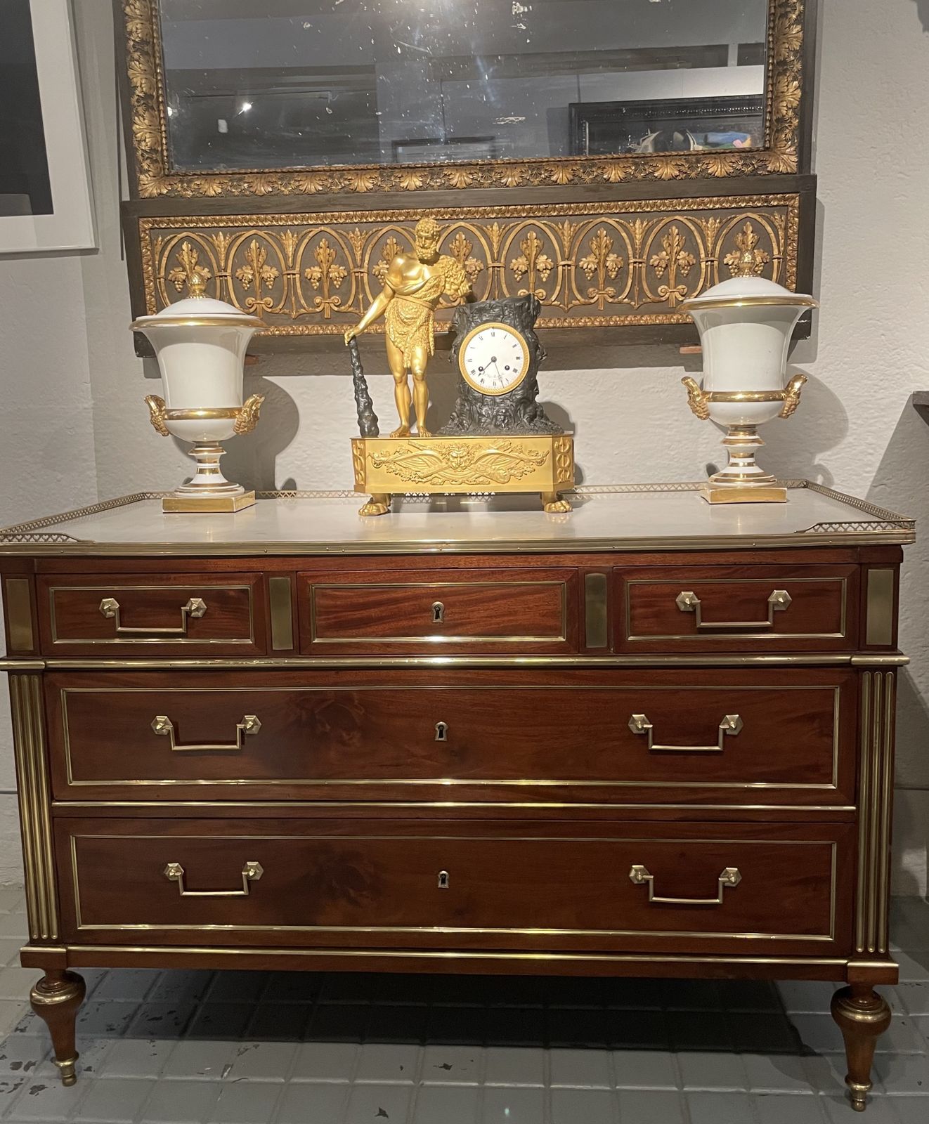 French Commode In Mahogany. Louis Xvl Period photo for sale