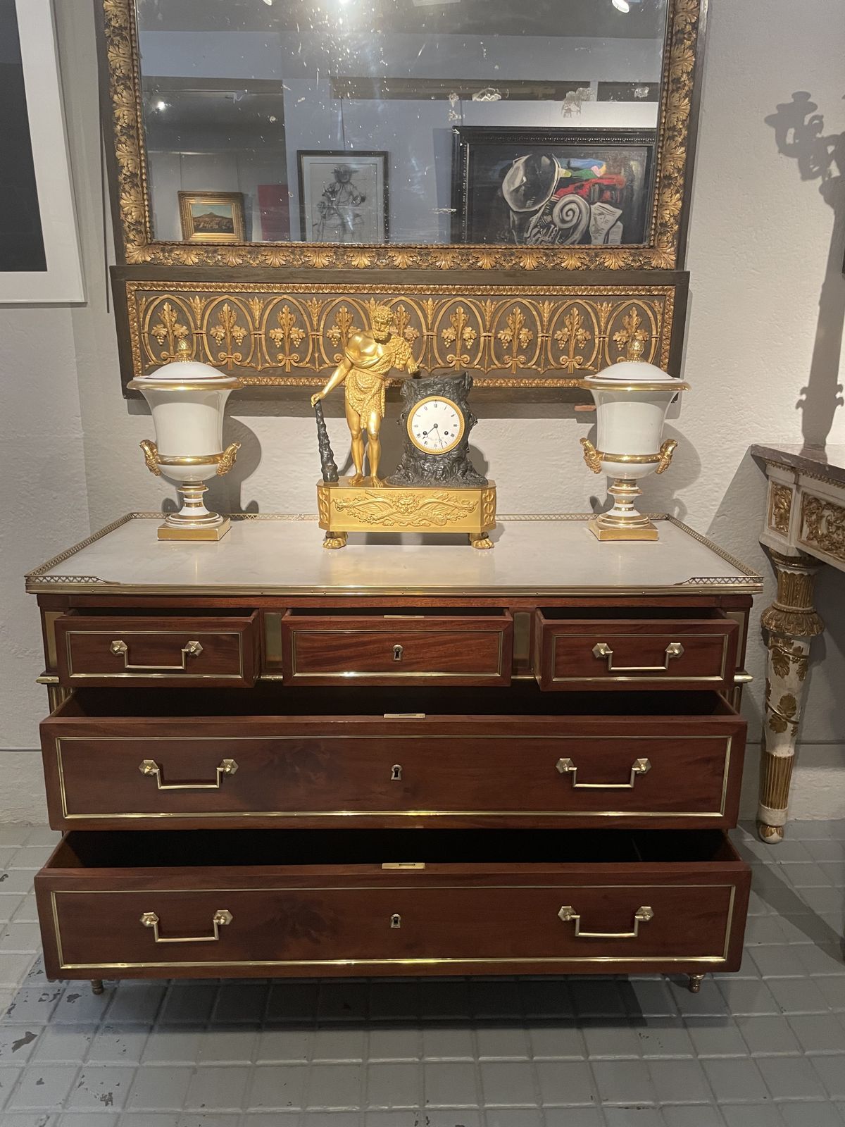 French Commode In Mahogany. Louis Xvl Period photo vinterior