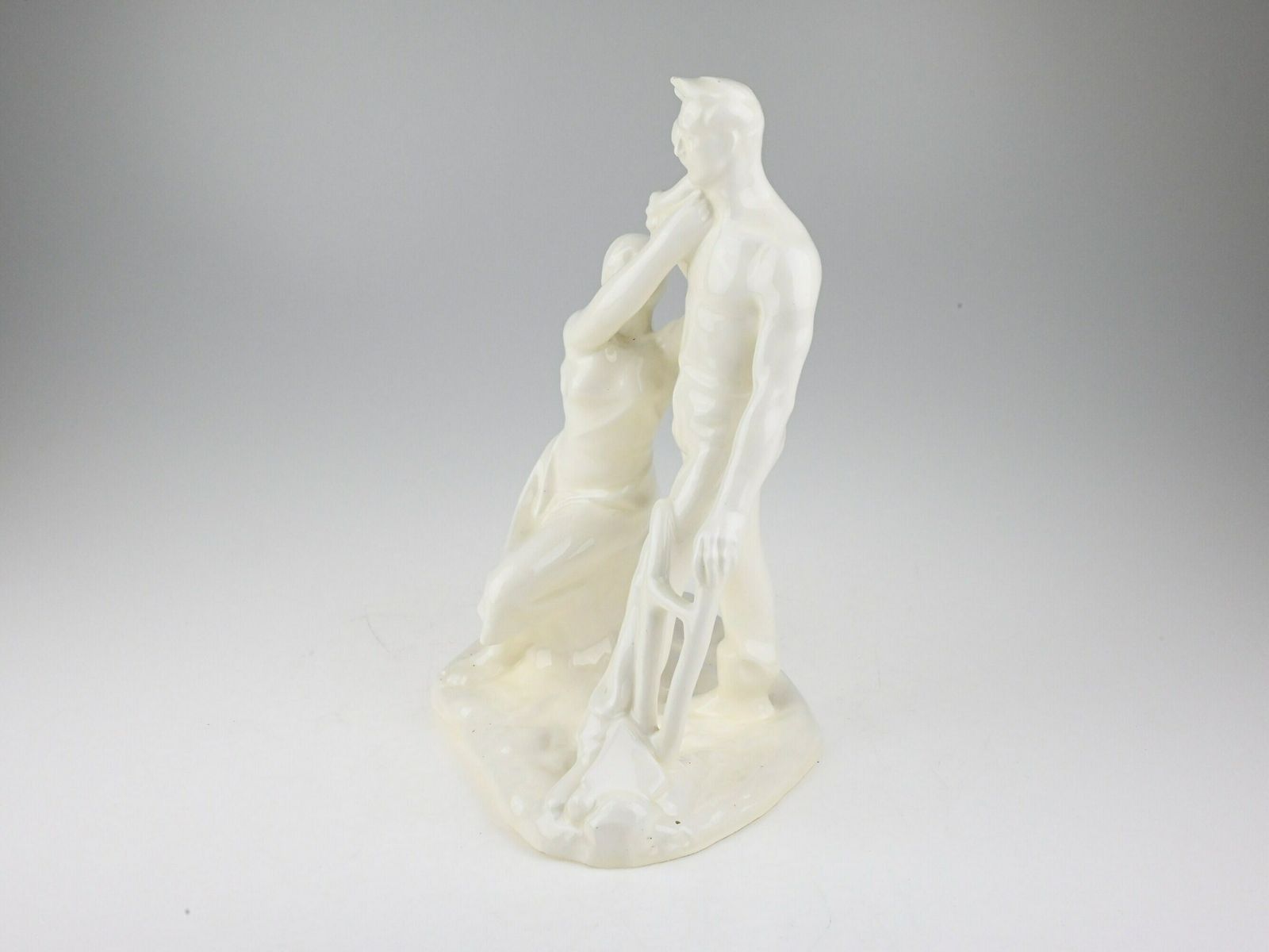 Czech Ceramic Sculpture, Emil Hlavica Design, Family Scene Statue, Mid Century Statue, Mid Century, Ceramic Statue, Ceramic Decoration photo for sale