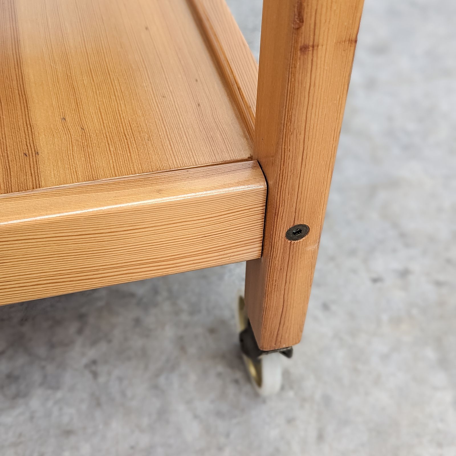 Vintage Pine Wood Serving Cart By Erik Wørts, 1970s photo 290.0