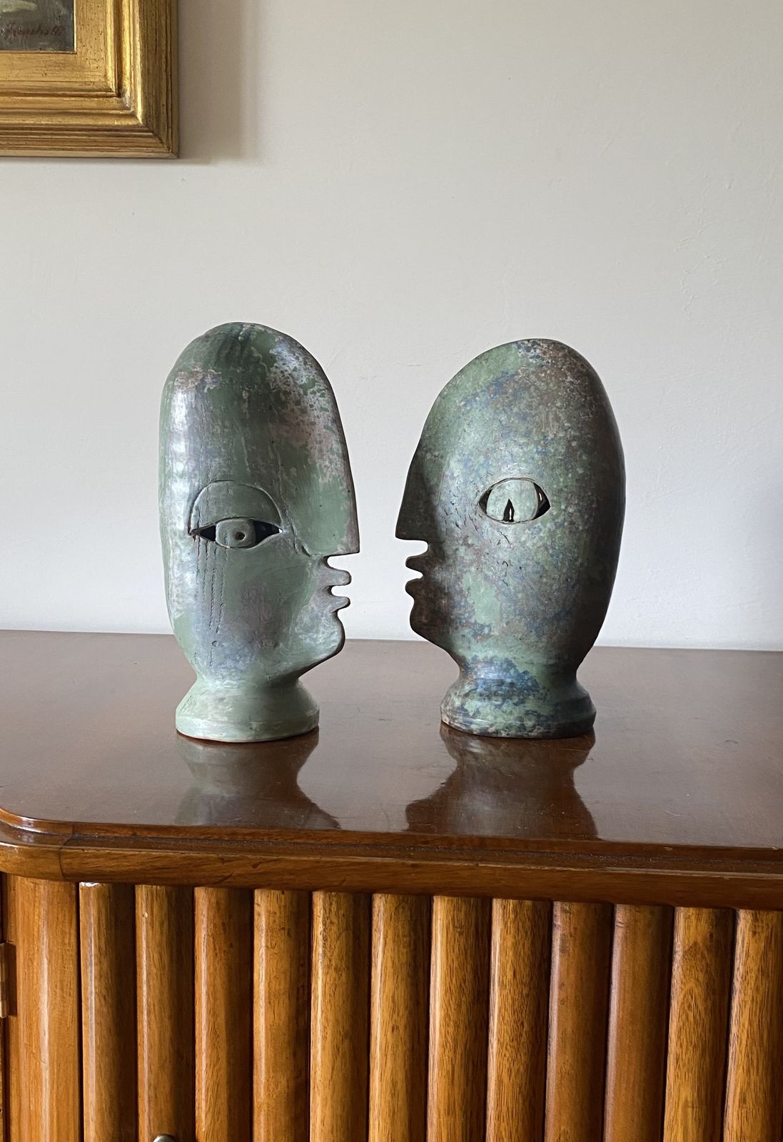 photo for sale Loul Combres, Sculptures 'Les Bisous', Place Des Arts France, 1987