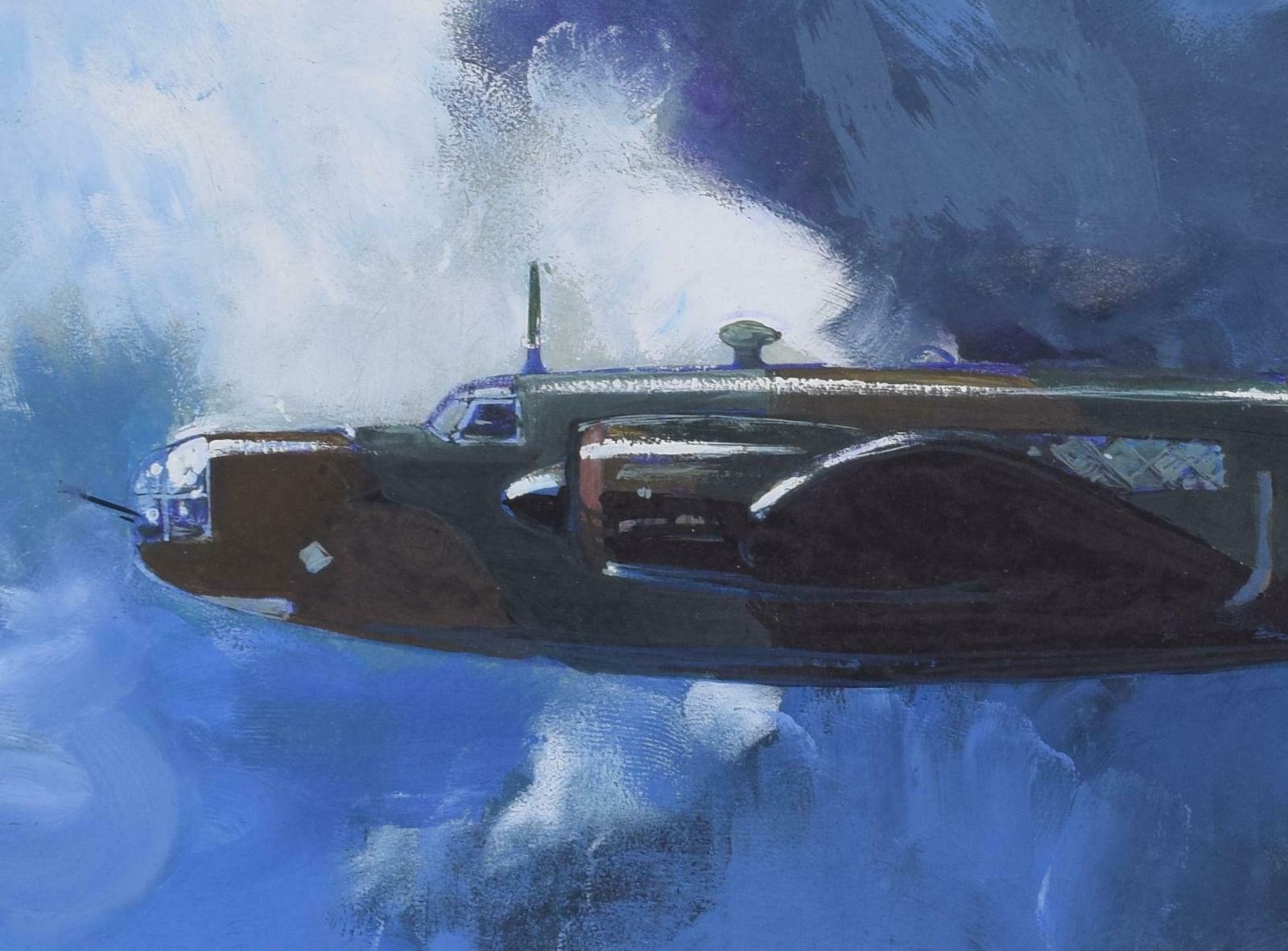 Leslie Carr Wellington Bomber Ww2 Gouache Painting By Leslie Carr photo vinterior