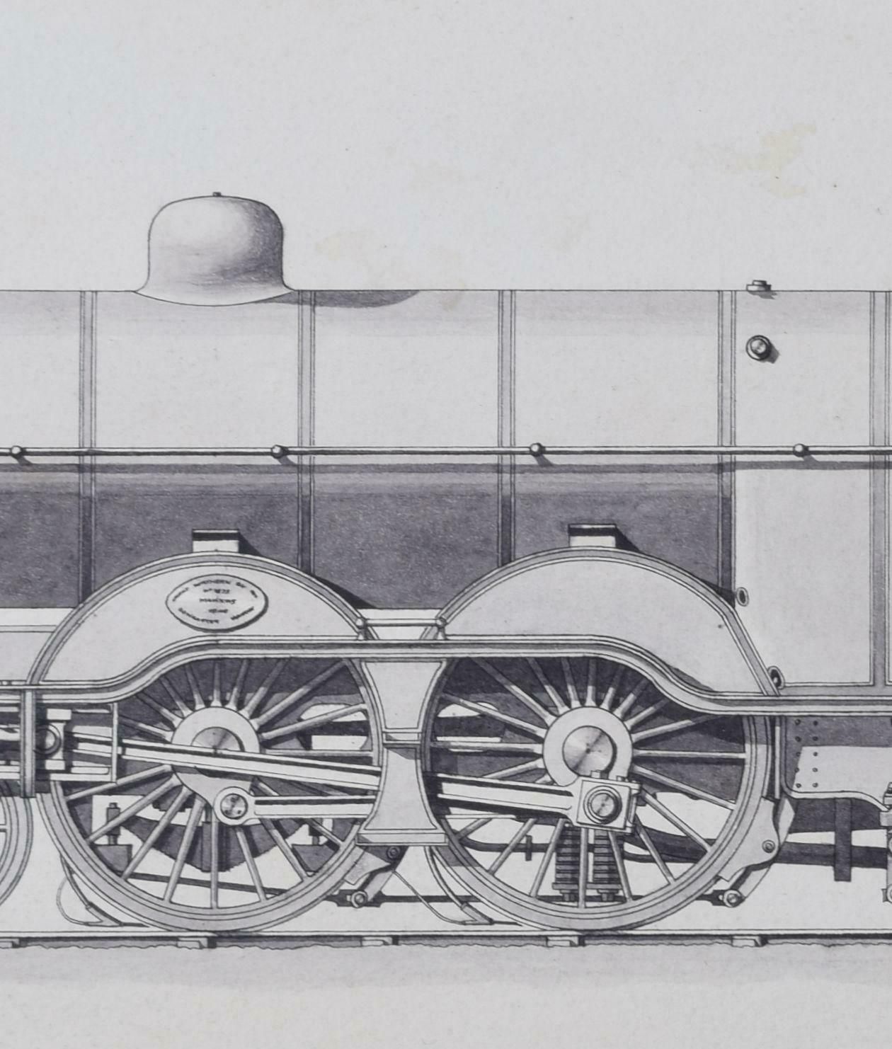 Leslie Carr Steam Engine Great Northern Railway 1910 Drawing By Leslie Carr photo for sale