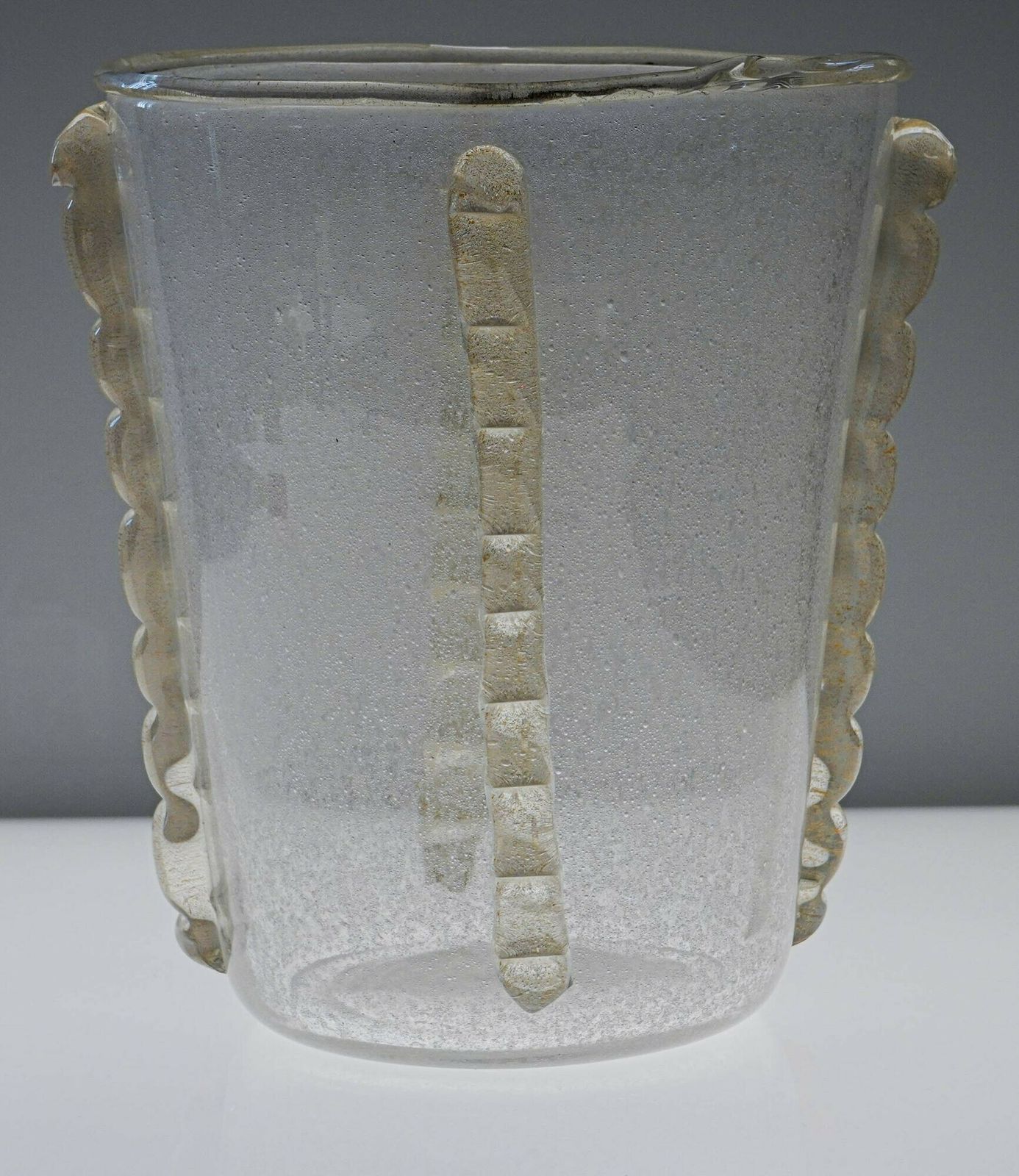 Giant Vase Or Ice Bucket In Murano Glass, Barovier & Toso Style photo for sale