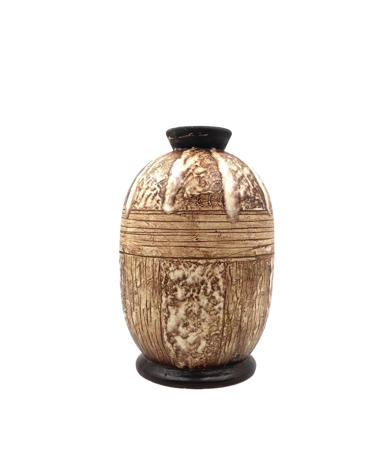 photo for sale Louis Auguste Dage, Art Deco Unique Ceramic Vase, France 1930