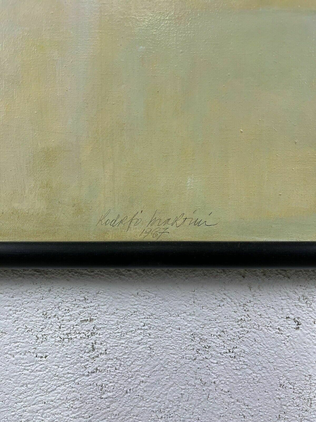 photo furniture Abstract Painting Bowmore Oil On Canvas Rodolfo Martini 1987