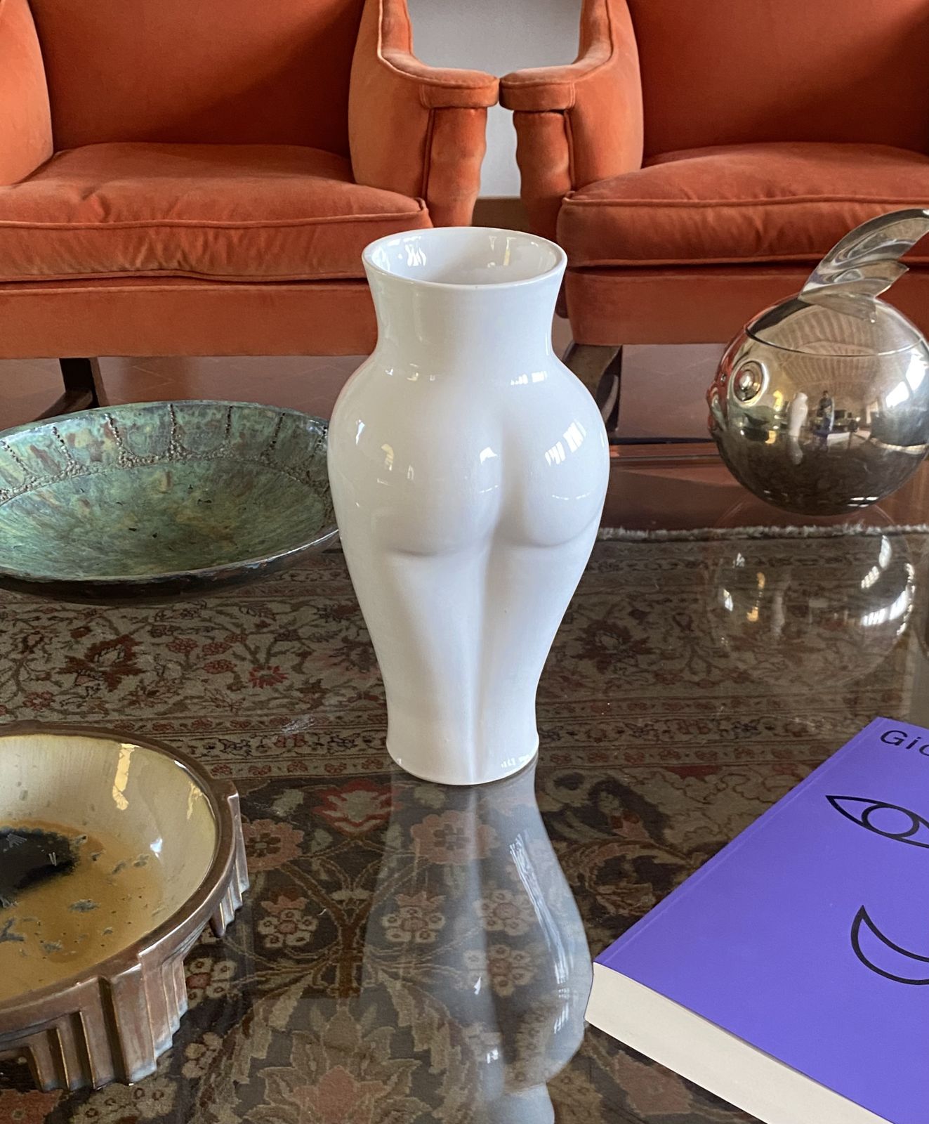 Postmodern Ceramic 'Femme' Vase, Baba, Vallauris France Ca. 1980s photo Home Decor